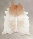 Beige and White XX-Large Brazilian Cowhide Rug 7'9"H x 6'8"W #A25103 by Hudson Hides