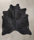Solid Black X-Large Brazilian Cowhide Rug 7'0"H x 6'7"W #A25144 by Hudson Hides