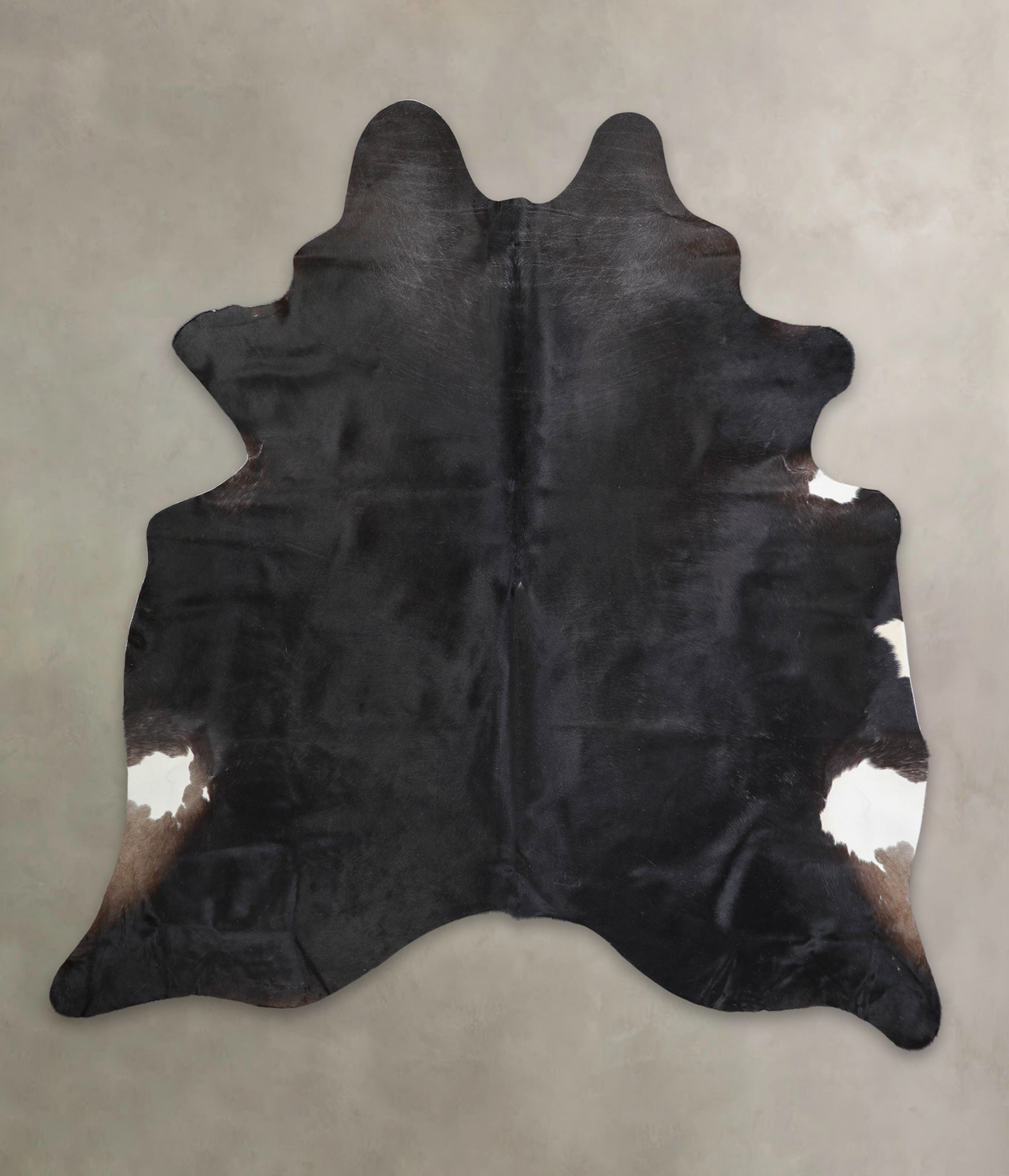 Solid Black Cowhide Rug #A25146