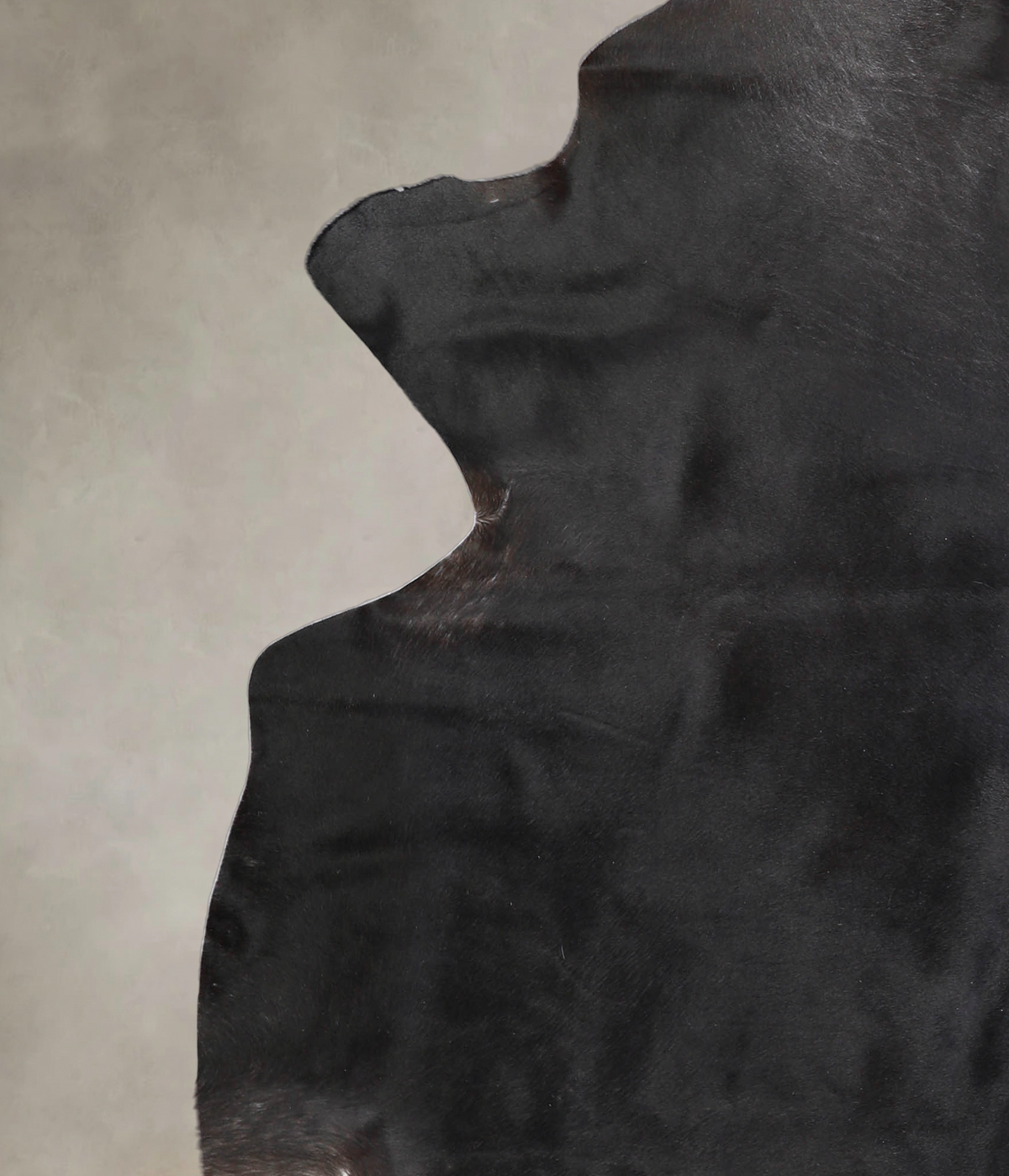 Solid Black Cowhide Rug #A25146