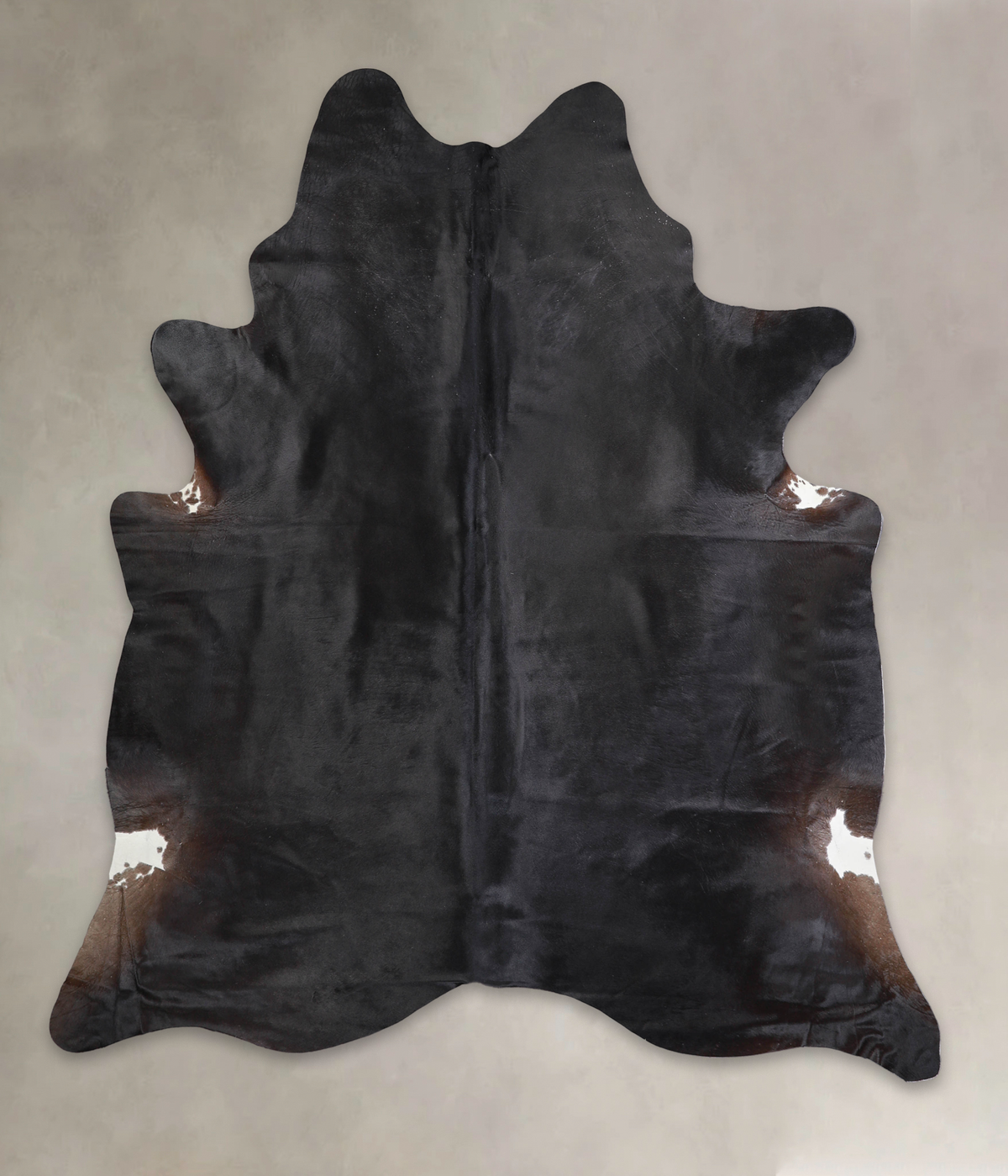 Solid Black Cowhide Rug #A25148