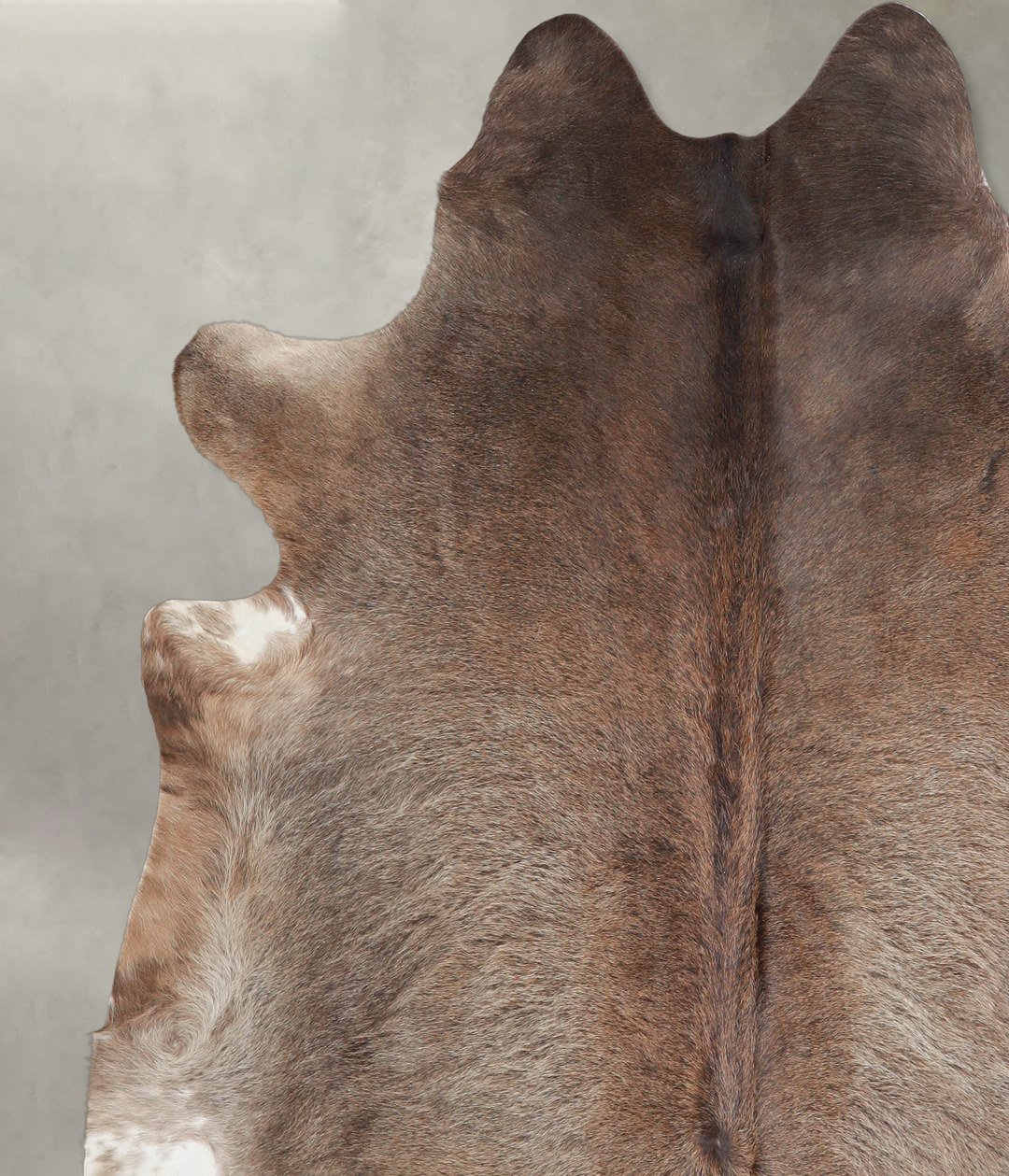 Grey with Beige X-Large Brazilian Cowhide Rug 7'0"H x 6'7"W #A25176 by