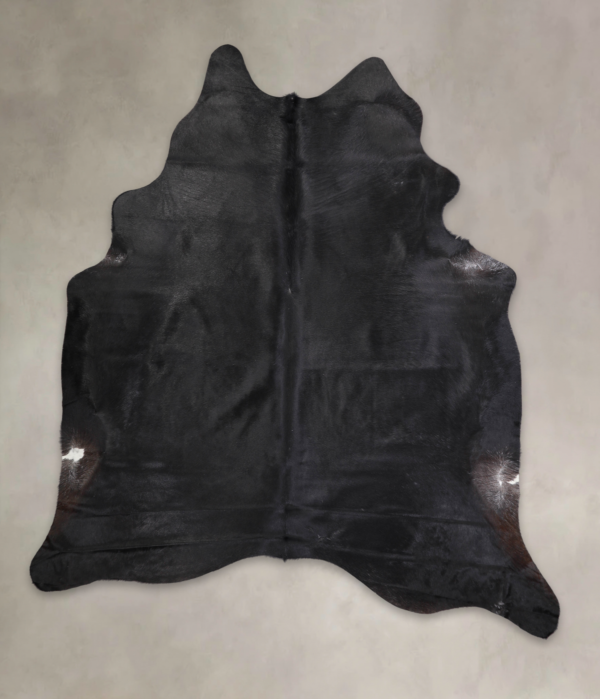 Solid Black Cowhide Rug #A25216