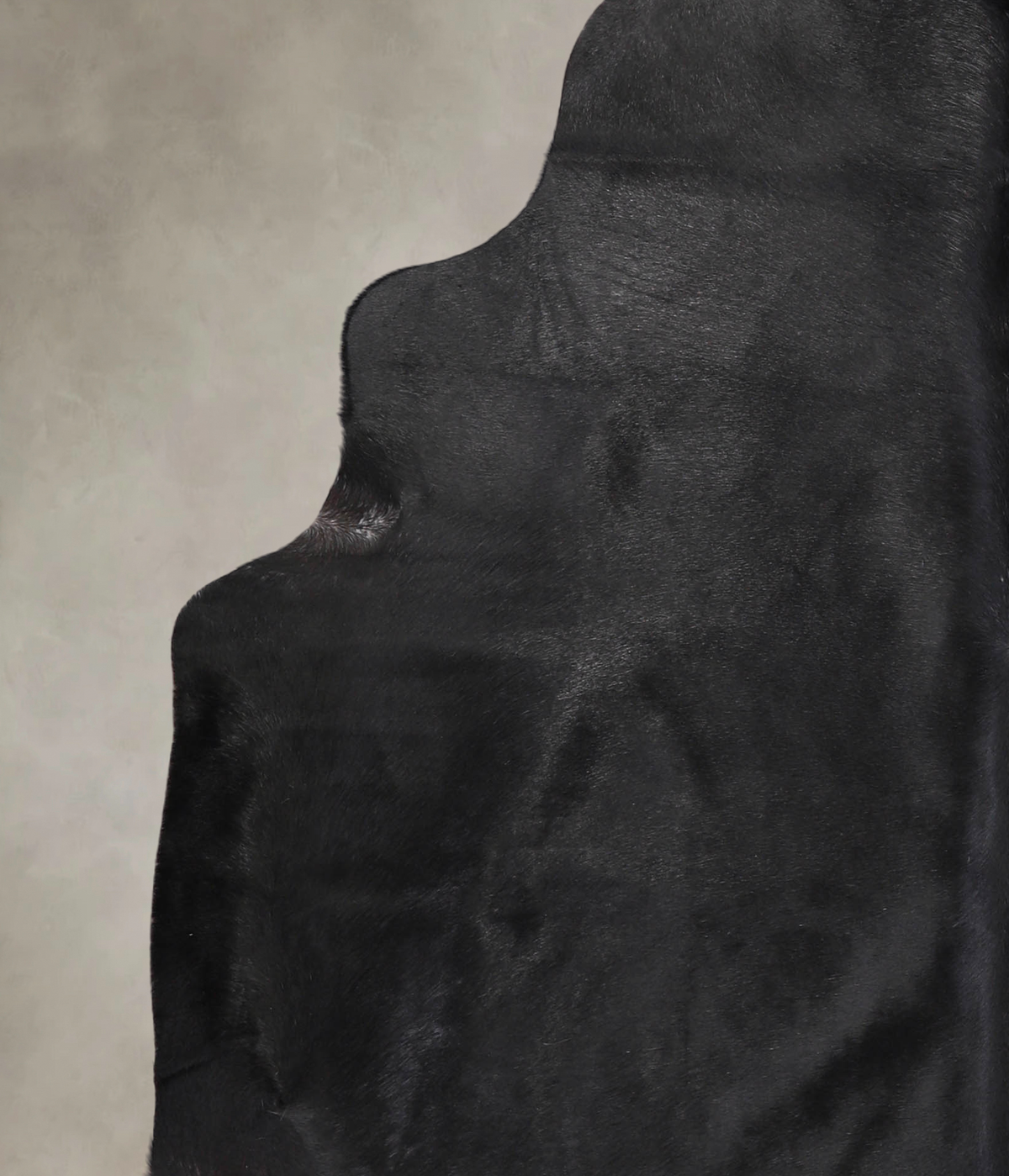 Solid Black Cowhide Rug #A25216