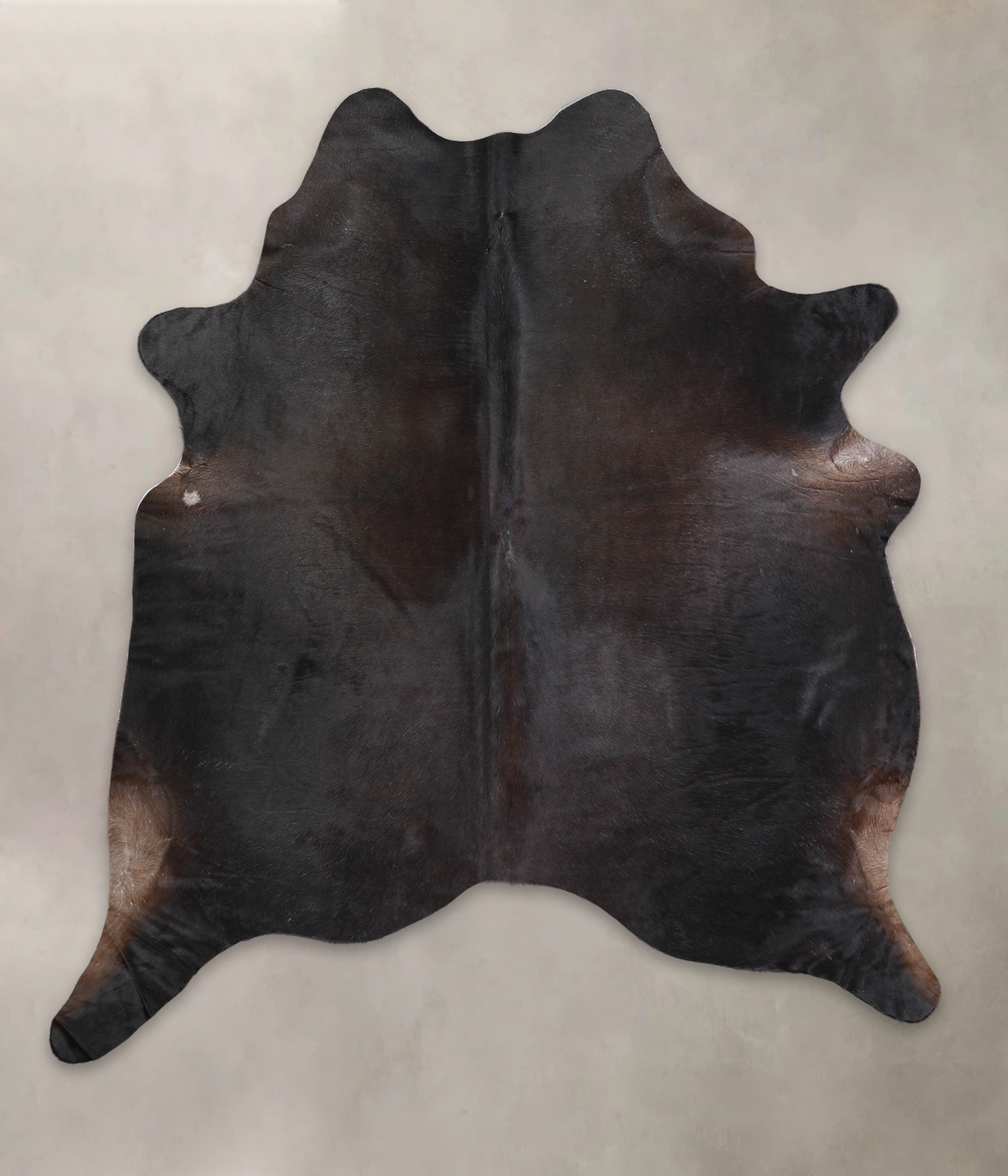 Solid Black Cowhide Rug #A25232