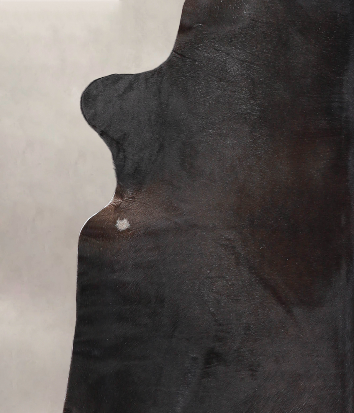 Solid Black Cowhide Rug #A25232