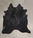 Solid Black X-Large Brazilian Cowhide Rug 6'10"H x 6'4"W #A25234 by Hudson Hides