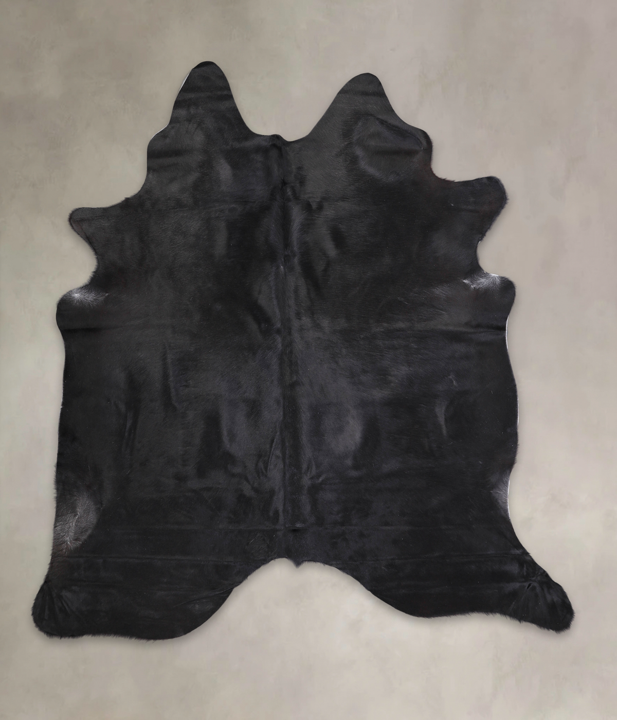 Solid Black Cowhide Rug #A25234