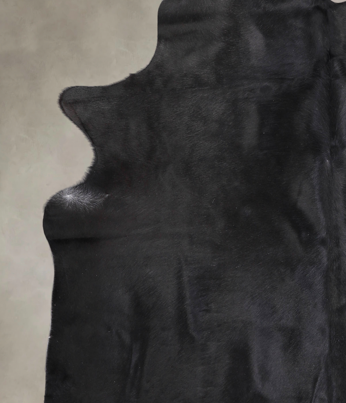 Solid Black Cowhide Rug #A25234