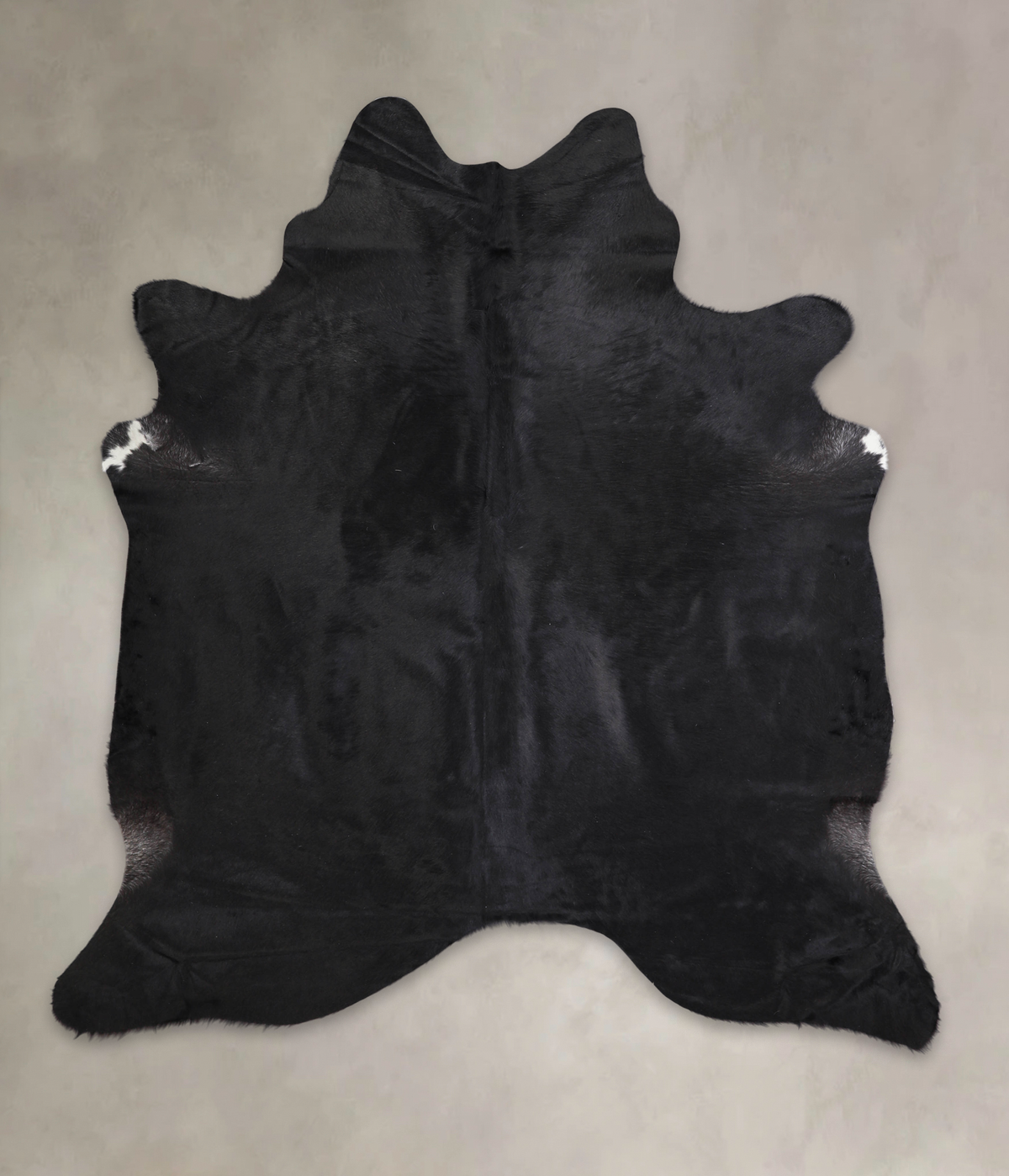 Solid Black Cowhide Rug #A25236