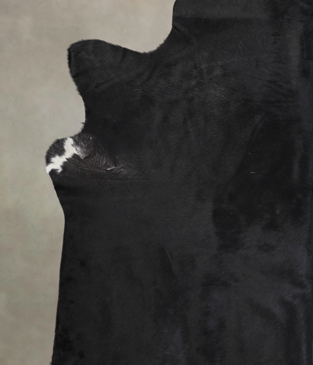 Solid Black Cowhide Rug #A25236