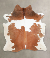 Brown and White X-Large Brazilian Cowhide Rug 7'0"H x 6'4"W #A25264 by Hudson Hides