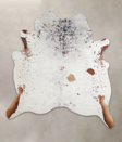 Salt and Pepper Brown X-Large Brazilian Cowhide Rug 7'4"H x 6'8"W #A25324 by Hudson Hides