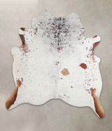 Salt and Pepper Brown X-Large Brazilian Cowhide Rug 7'4"H x 6'8"W #A25324 by Hudson Hides