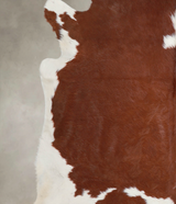 Brown and White X-Large Brazilian Cowhide Rug 6'10"H x 7'1"W #A25327 by Hudson Hides