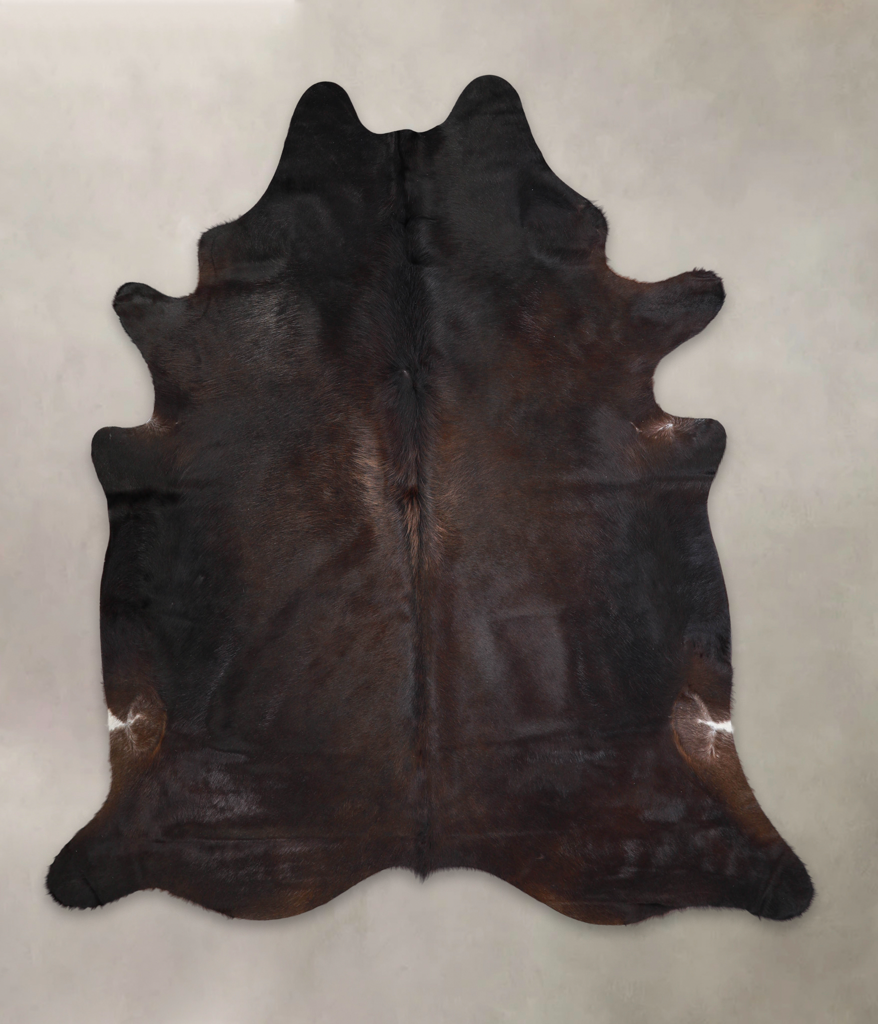 Solid Black Cowhide Rug #A25361
