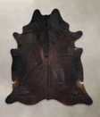 Solid Black XX-Large Brazilian Cowhide Rug 7'6"H x 6'8"W #A25361 by Hudson Hides