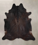 Solid Black XX-Large Brazilian Cowhide Rug 7'6"H x 6'8"W #A25361 by Hudson Hides