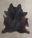 Solid Black X-Large Brazilian Cowhide Rug 7'2"H x 6'9"W #A25362 by Hudson Hides