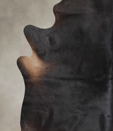 Solid Black X-Large Brazilian Cowhide Rug 7'2"H x 6'9"W #A25362 by Hudson Hides