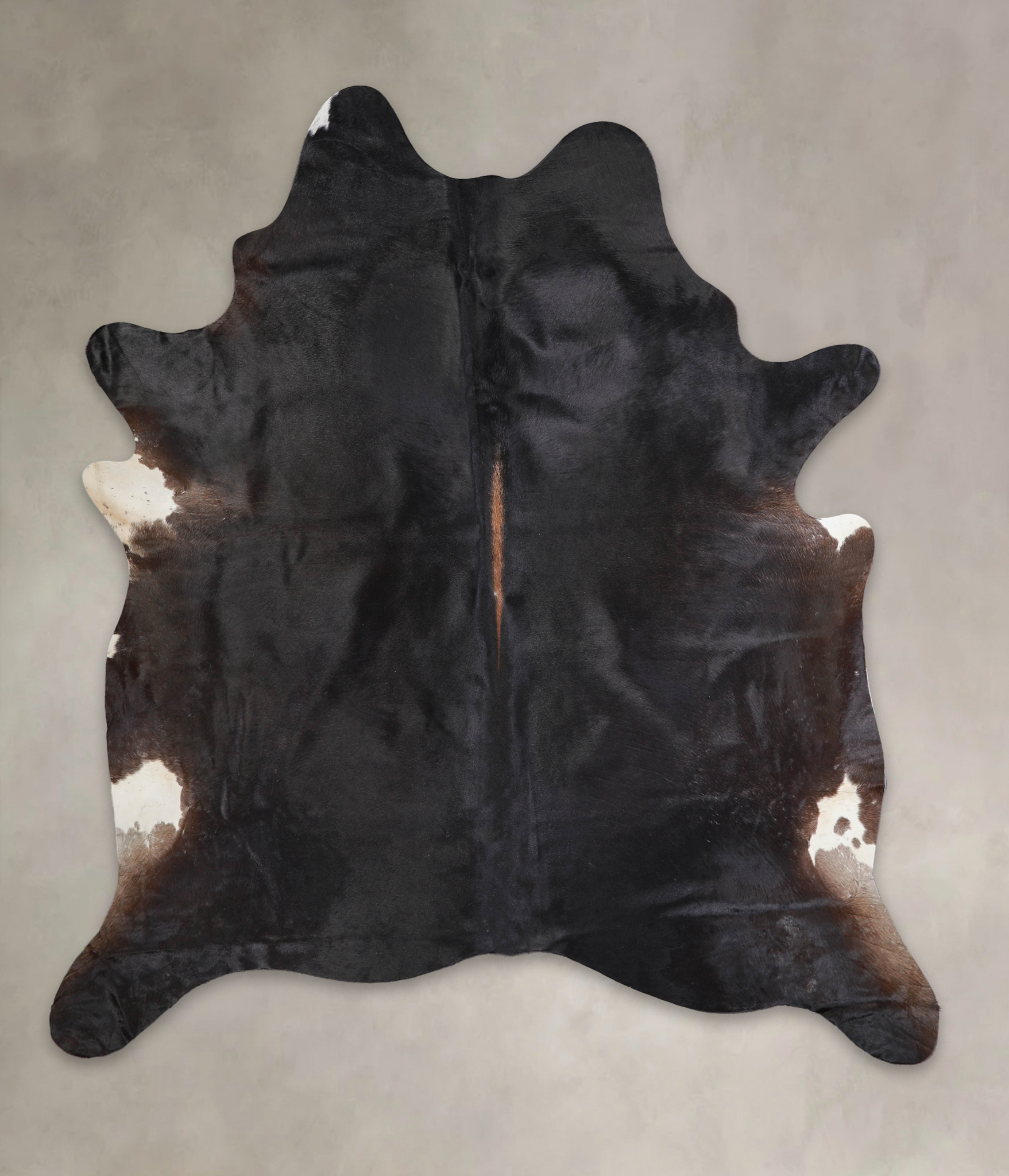 Solid Black Cowhide Rug #A25391