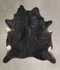 Solid Black X-Large Brazilian Cowhide Rug 7'5