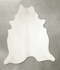 Solid White XX-Large Brazilian Cowhide Rug 7'1