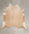 Beige XX-Large Brazilian Cowhide Rug 7'7