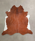 Brown and White Regular XX-Large Brazilian Cowhide Rug 7'6"H x 7'7"W #A25421 by Hudson Hides