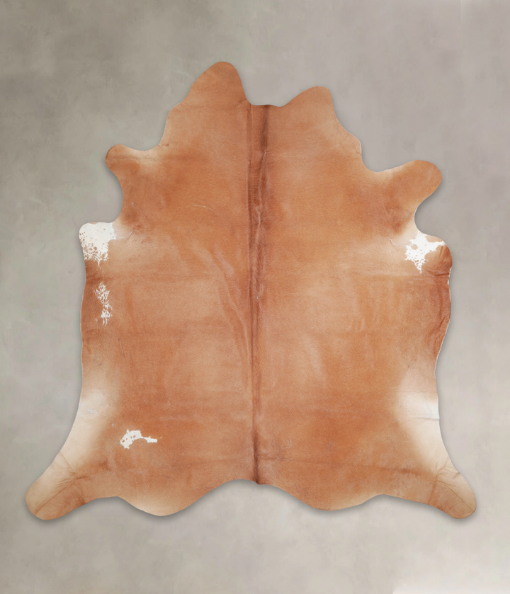 Solid Brown XX-Large Brazilian Cowhide Rug 7'10"H x 7'8"W #A25429 by Hudson Hides