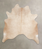 Beige XX-Large Brazilian Cowhide Rug 7'4