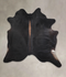 Solid Black XX-Large Brazilian Cowhide Rug 7'3