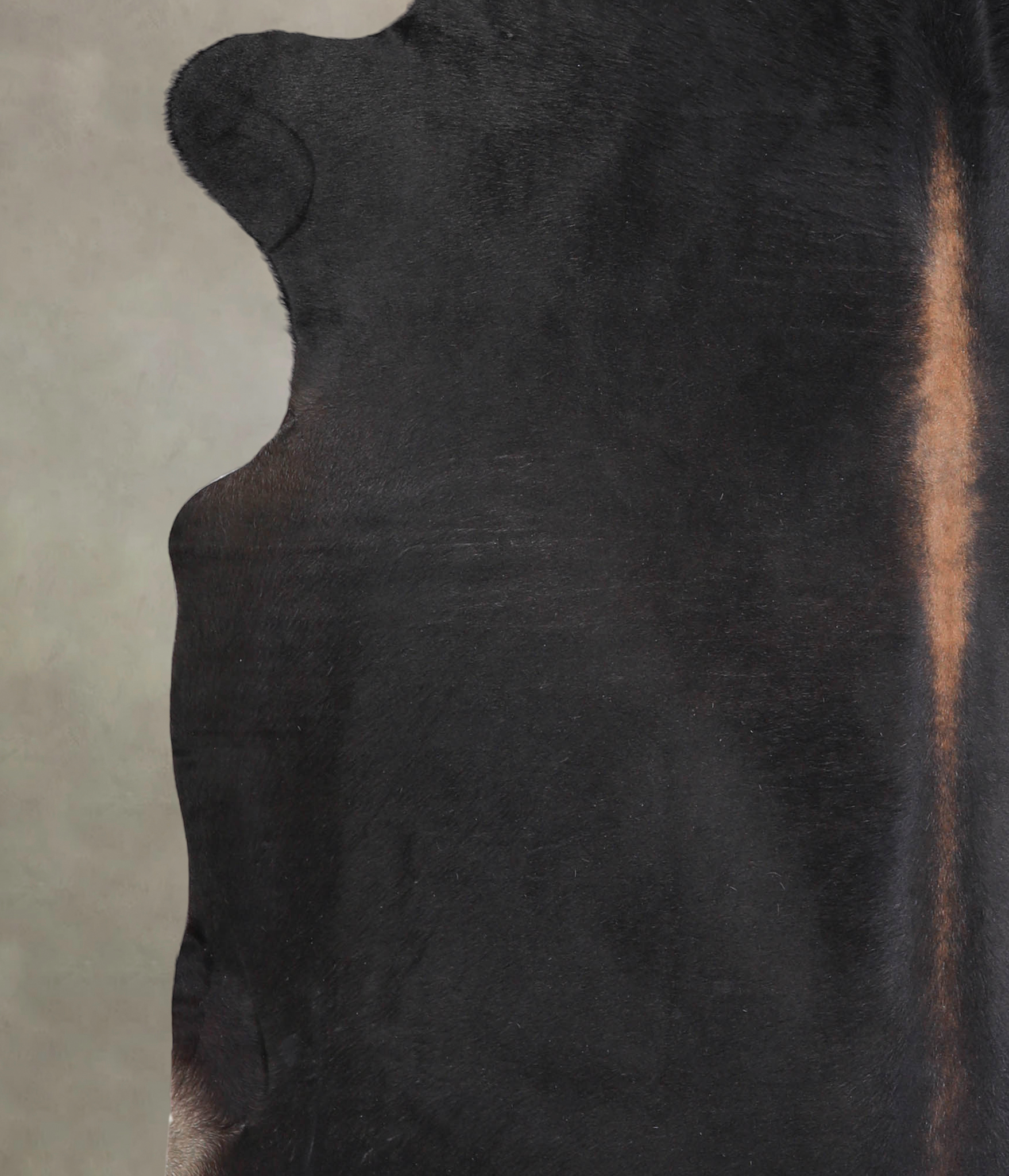 Solid Black Cowhide Rug #A25445