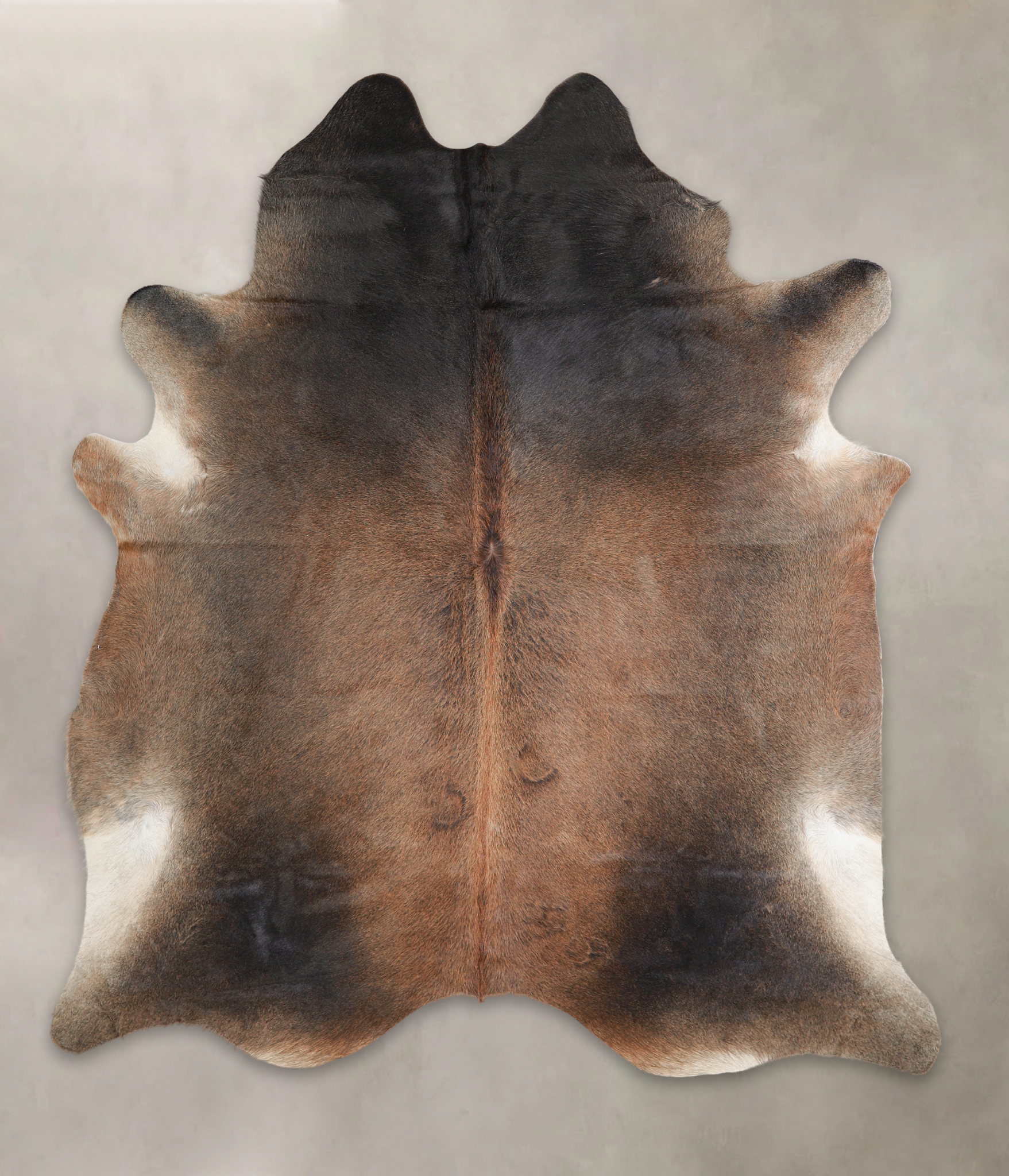 Grey with Beige Cowhide Rug #A25466