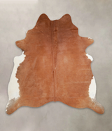 Solid Brown XX-Large Brazilian Cowhide Rug 7'2"H x 6'11"W #A25521 by Hudson Hides