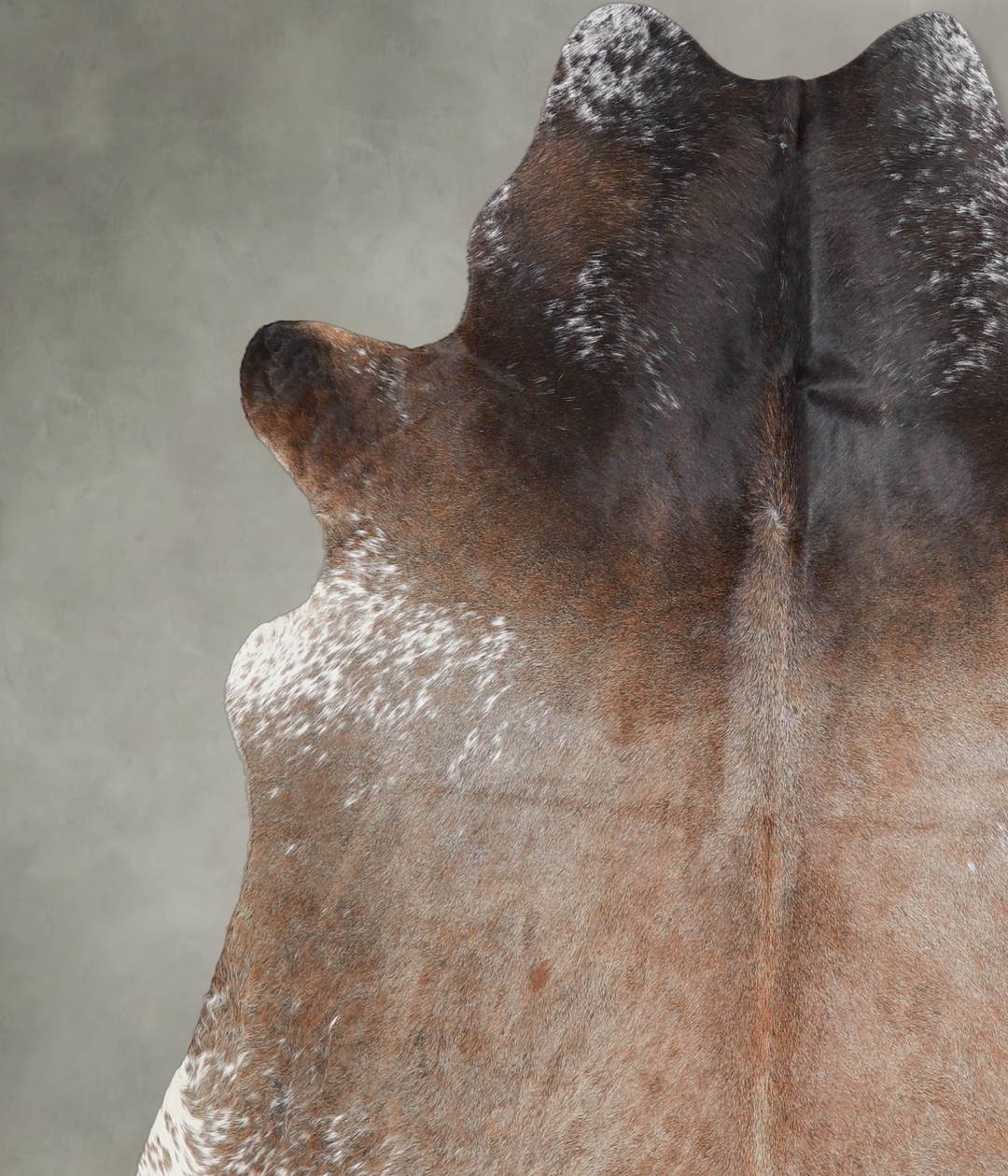 Grey with Beige X-Large Brazilian Cowhide Rug 6'9"H x 6'9"W #A25522 by