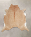 Beige XX-Large Brazilian Cowhide Rug 7'2"H x 7'2"W #A25532 by Hudson Hides