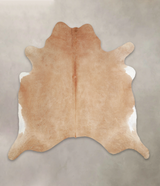 Beige XX-Large Brazilian Cowhide Rug 7'2"H x 7'2"W #A25532 by Hudson Hides