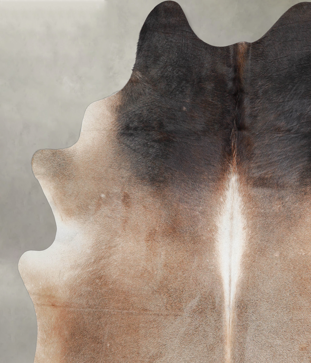 Grey with Beige X-Large Brazilian Cowhide Rug 7'1"H x 6'10"W #A25566 b