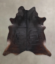 Solid Black X-Large Brazilian Cowhide Rug 7'0"H x 6'8"W #A25586 by Hudson Hides