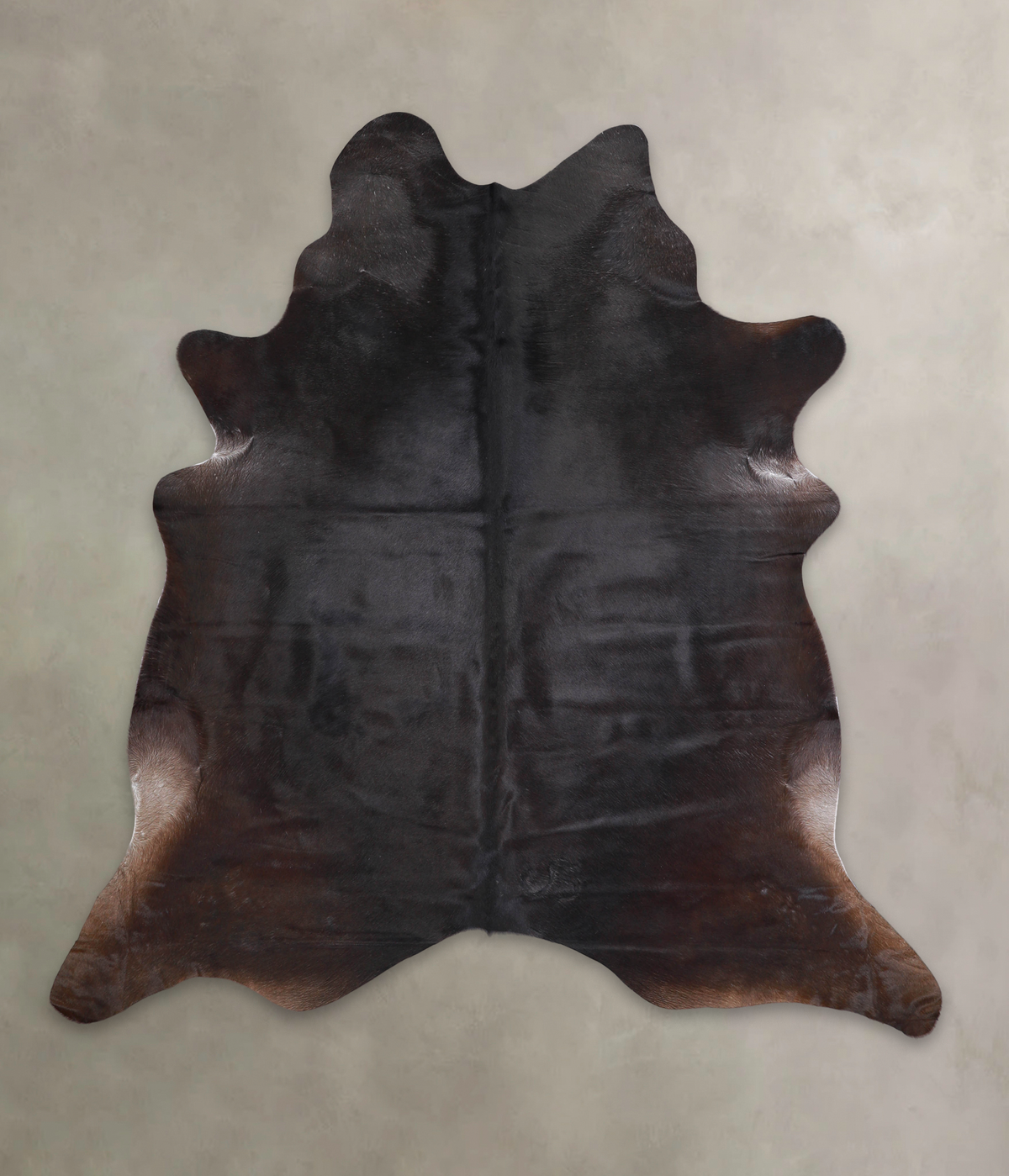 Solid Black Cowhide Rug #A25586