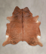 Medium Brindle X-Large Brazilian Cowhide Rug 6'11"H x 6'11"W #A25634 by Hudson Hides