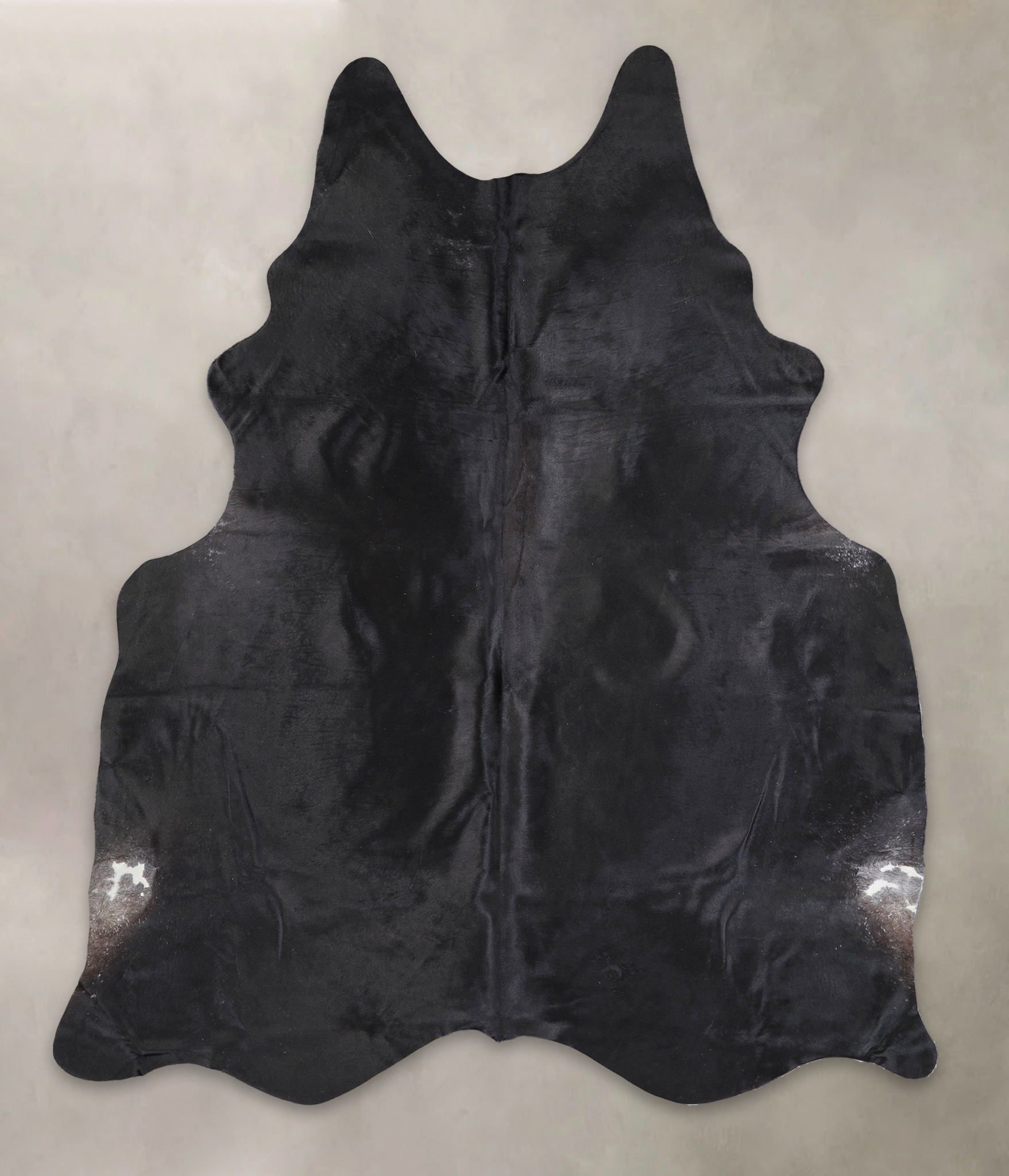 Solid Black Cowhide Rug #A25672
