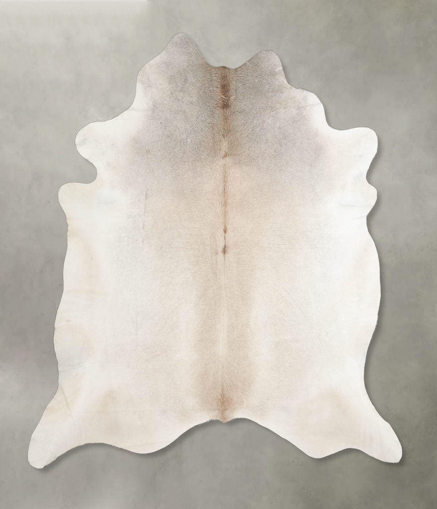 Grey with Beige XX-Large Brazilian Cowhide Rug 7'8"H x 7'4"W #A25709 by Hudson Hides