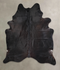 Solid Black XX-Large Brazilian Cowhide Rug 8'1