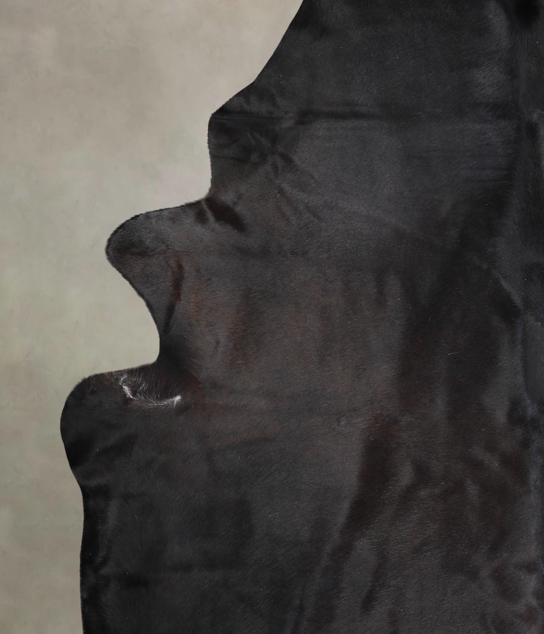 Solid Black Cowhide Rug #A25717
