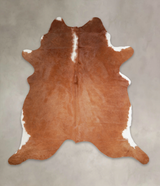 Brown and White Regular XX-Large Brazilian Cowhide Rug 7'5"H x 7'0"W #A25769 by Hudson Hides