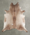 Grey with Beige XX-Large Brazilian Cowhide Rug 7'8