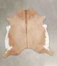 Beige XX-Large Brazilian Cowhide Rug 7'2"H x 7'0"W #A25828 by Hudson Hides
