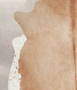 Beige XX-Large Brazilian Cowhide Rug 7'2"H x 7'0"W #A25828 by Hudson Hides
